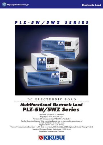Multifunctional Electronic Load PLZ-5W/5WZSeries