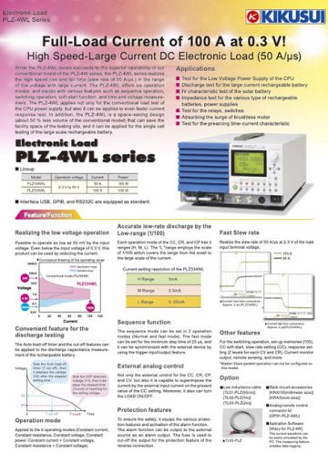 Multifunctional Electronic Load PLZ-4WL Series